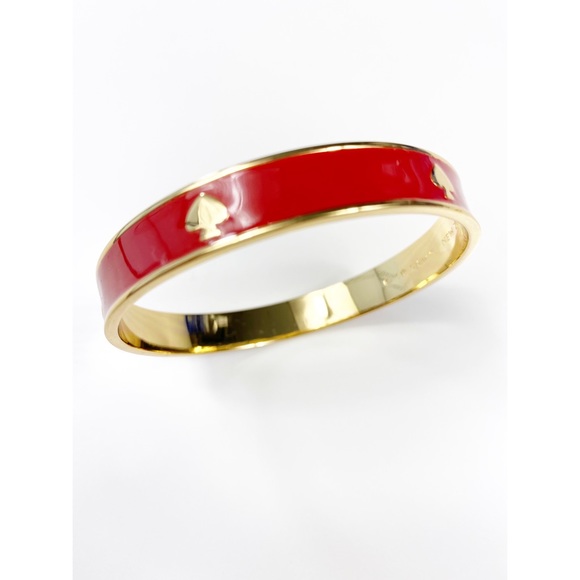 Kate Spade Red & Gold Enamel Bangle Bracelet